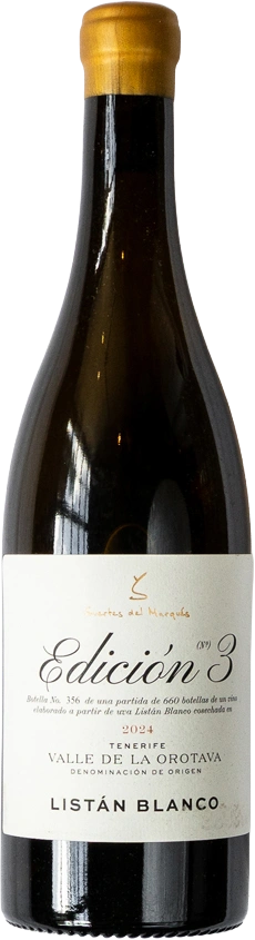 Bottle of Edición 3, Listán Blanco 2024, Valle de la Orotava, Tenerife, number 356.