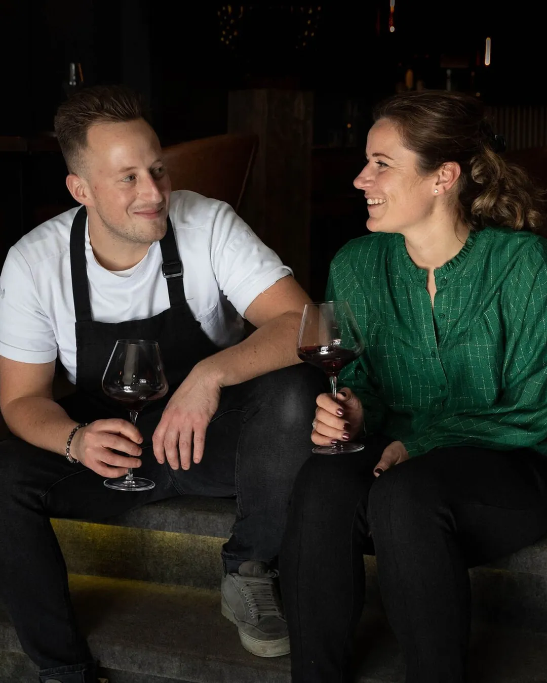 Niels Schievink en Sabrina Mans van Restaurant Bisque in Groningen